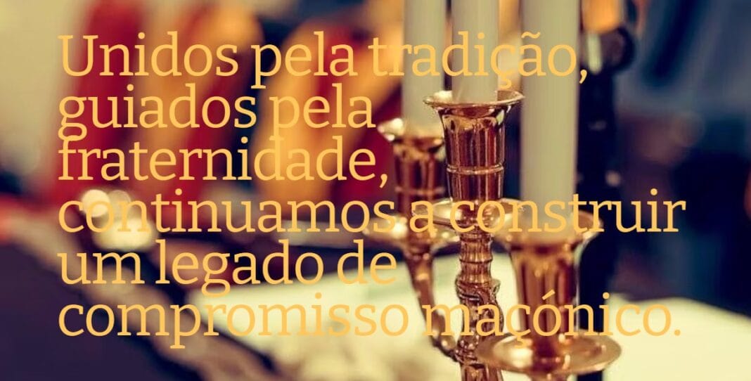 Imagem institucional do Supremo Conselho de Portugal, com citação alusiva à fraternidade e à construção de ideais maçónicos.