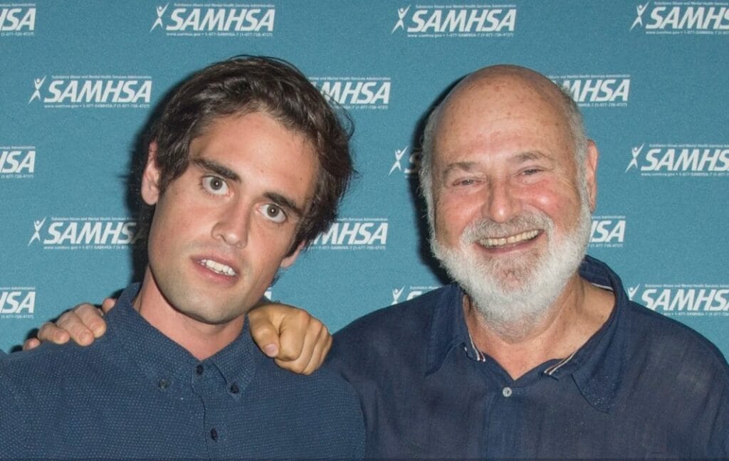 Nick Reiner e Rob Reiner no evento SAMHSA Voice Awards em 2016