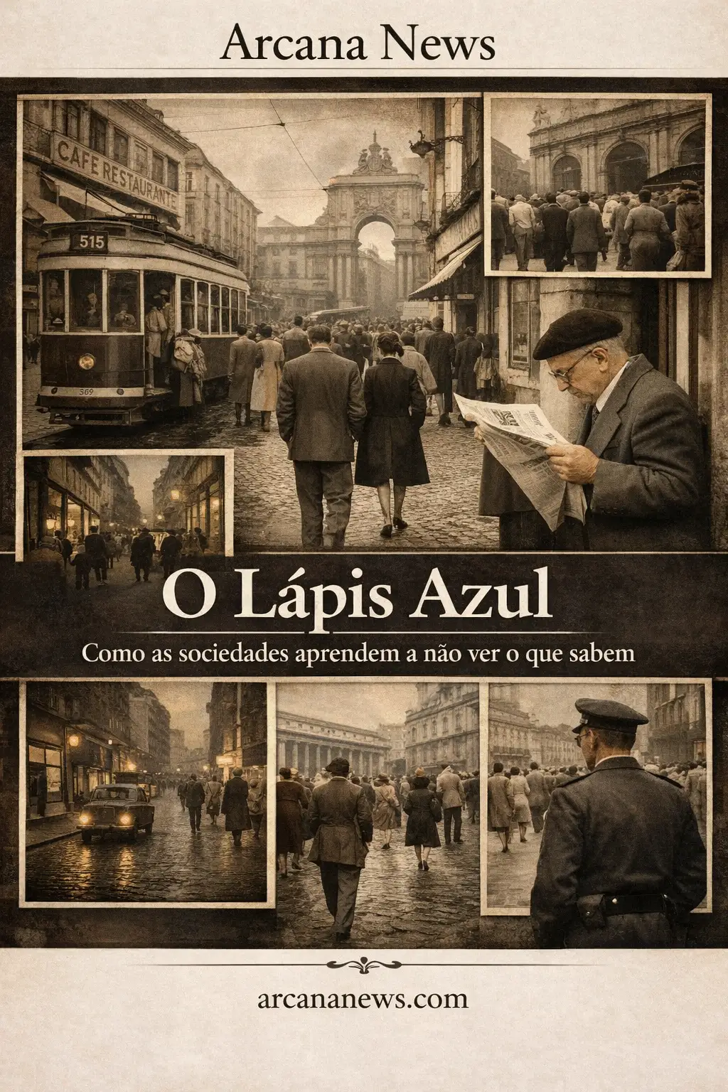  Cena urbana em tempo de ditadura, normalidade aparente.