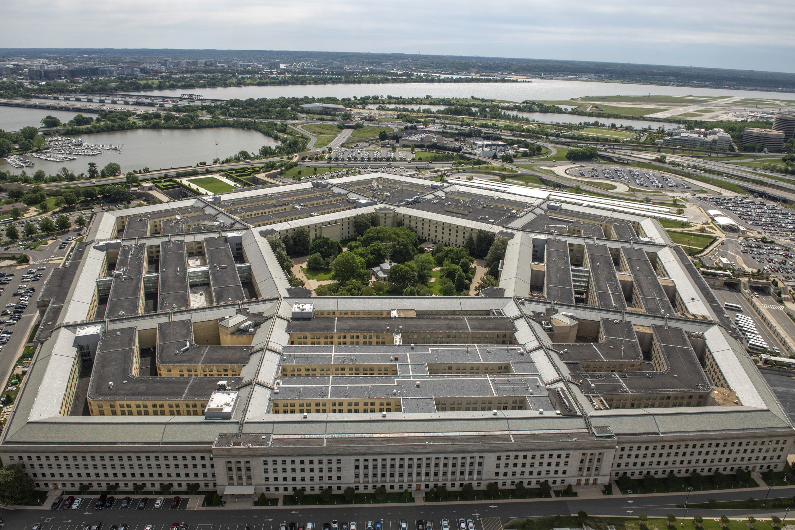 Vista aérea do Pentágono, sede do Departamento de Defesa dos Estados Unidos