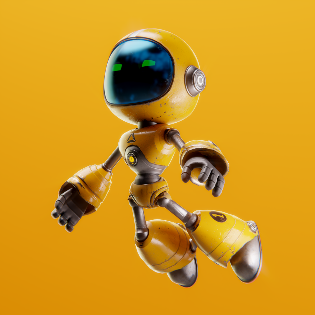 Robô humanoide sobre fundo amarelo, numa imagem associada à Unitree Robotics e ao desenvolvimento da robótica humanoide chinesa.