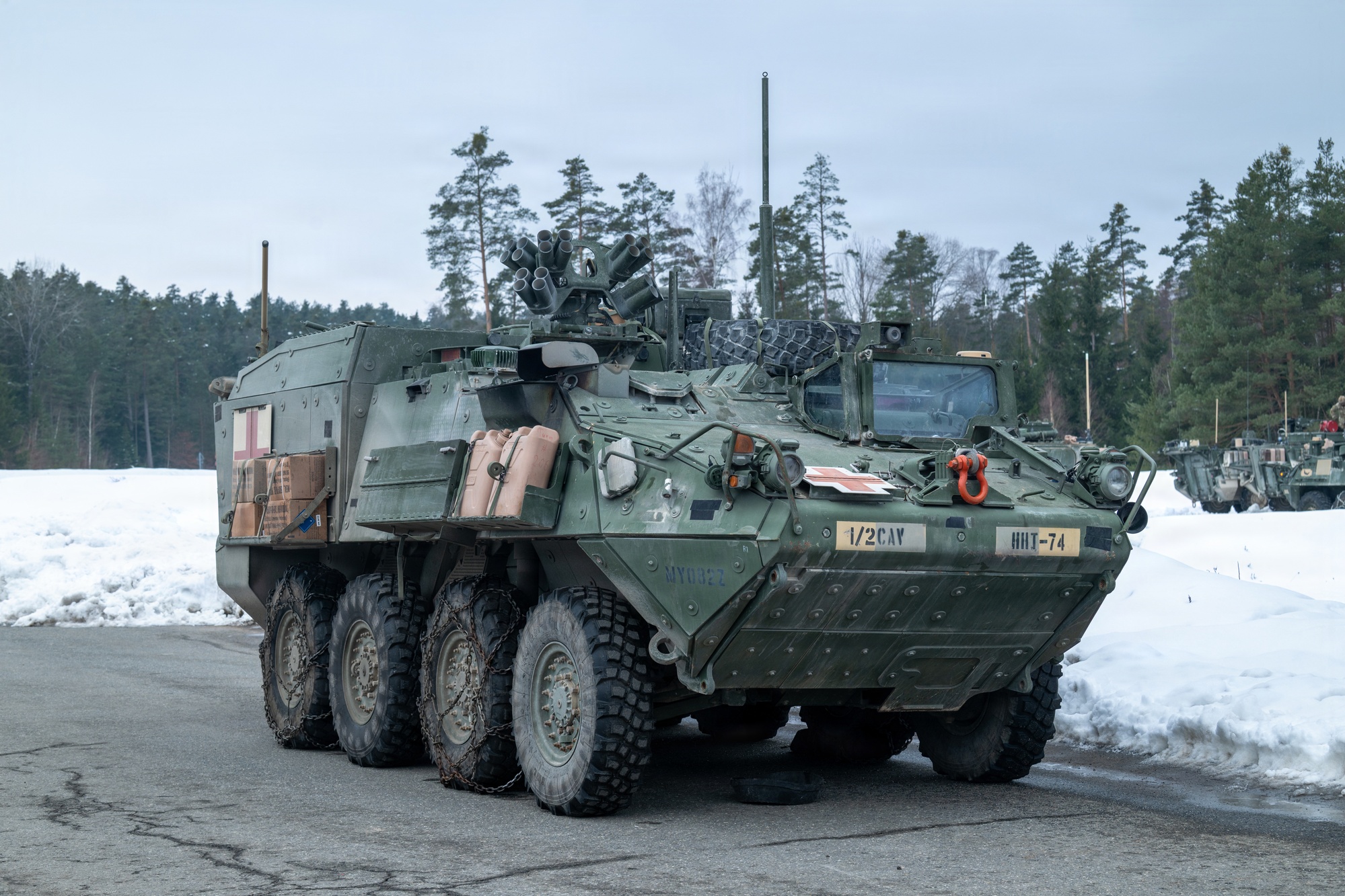 Veículos Stryker do 2.º Regimento de Cavalaria dos EUA na Alemanha