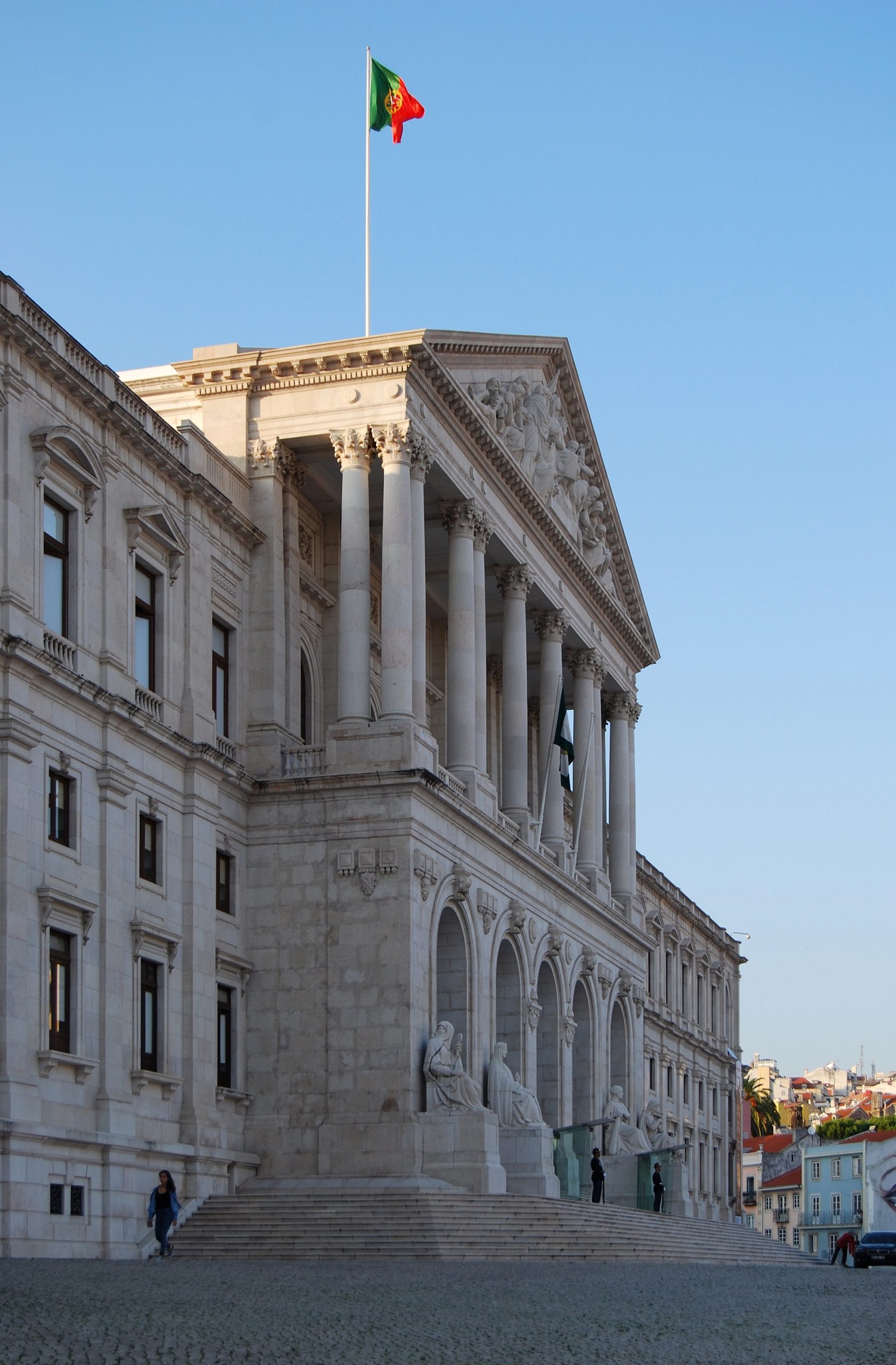 Fachada do Palácio de São Bento, sede da Assembleia da República, em Lisboa.