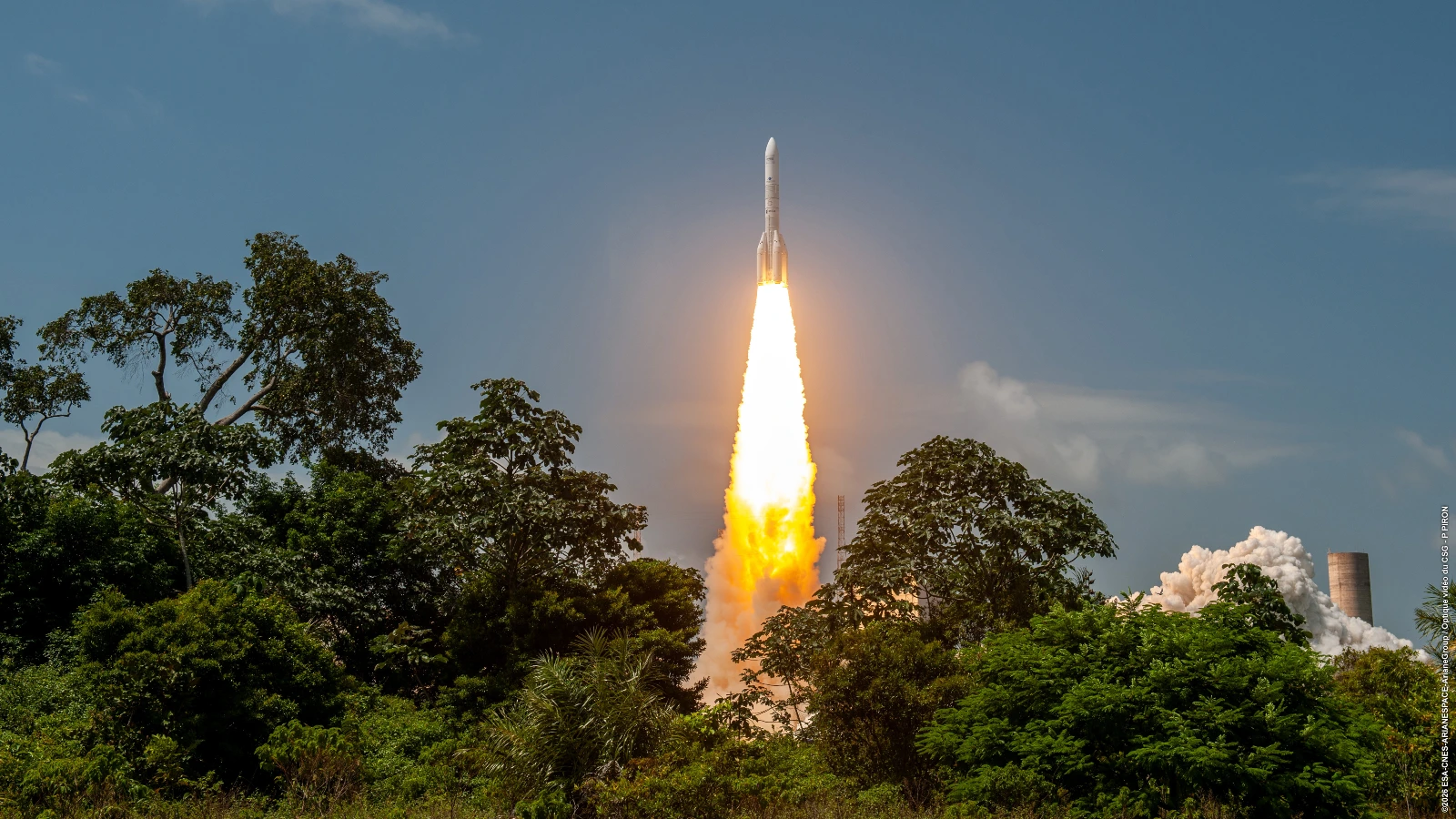 Imagem de divulgação do lançador europeu Ariane 64, escolhido para duas missões OneWeb