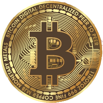 Símbolo digital de Bitcoin — imagem ilustrativa