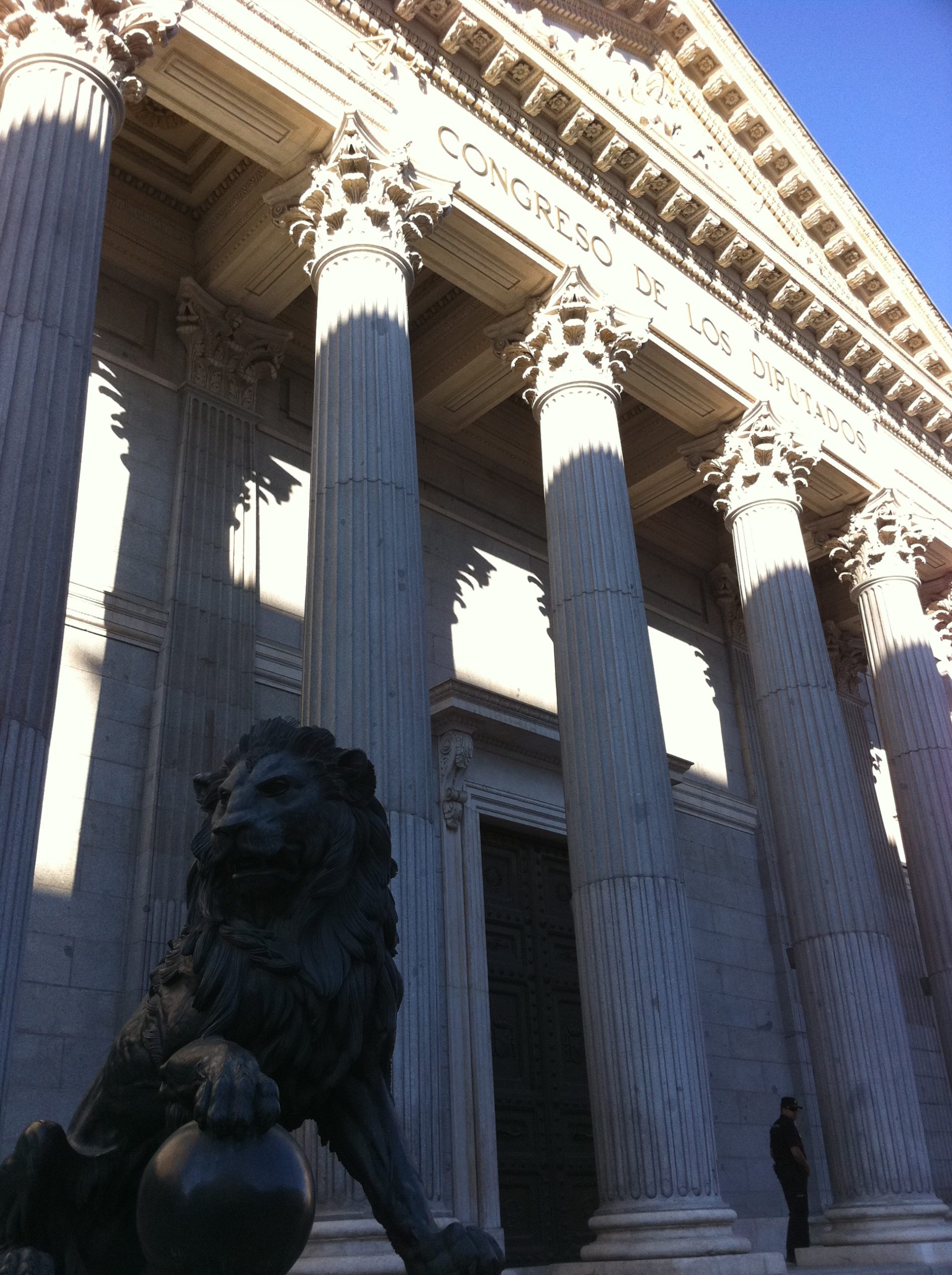 Fachada do Congresso dos Deputados, em Madrid
