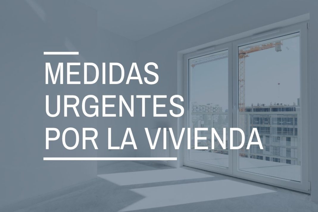 Edifícios de habitação na imagem divulgada pelo Governo espanhol em outubro de 2026