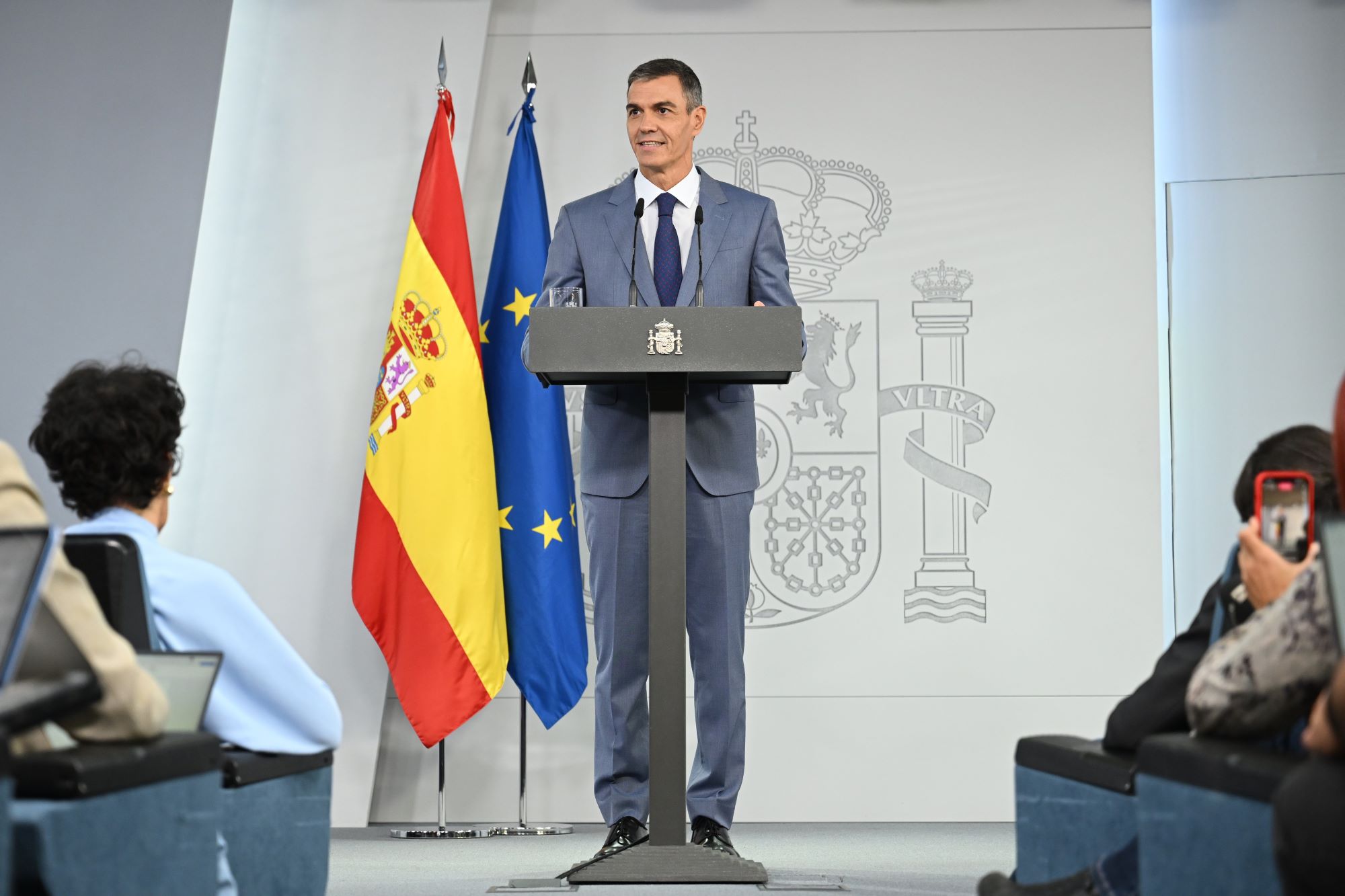 Pedro Sánchez na conferência de imprensa sobre medidas de habitação, em 6 de outubro de 2026