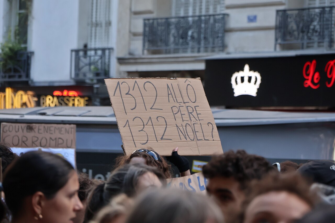 Protestos em França: manifestação em Paris, em 17 de outubro de 2026